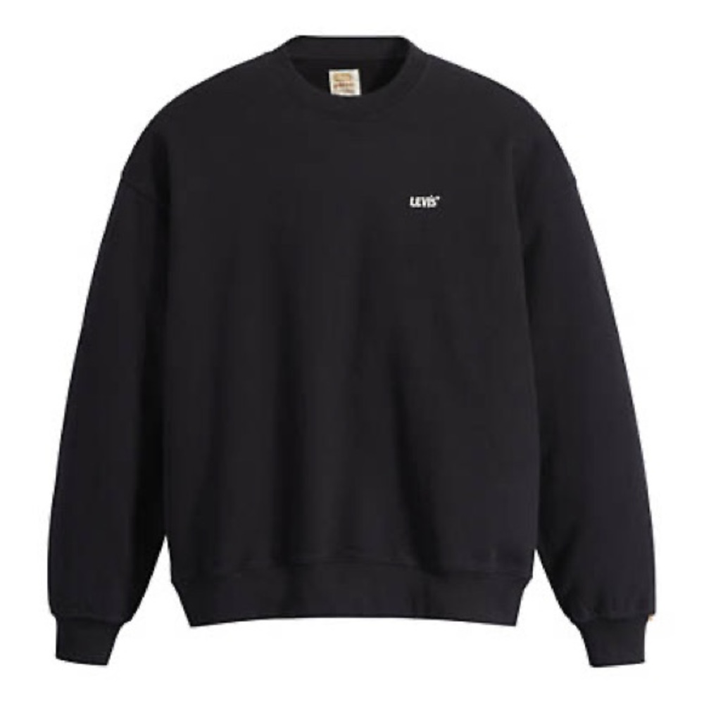Levis black white logo crew neck long sleeve sweatshirt top